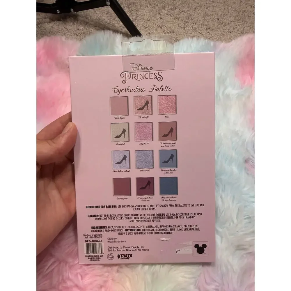 NWT Taste Beauty Disney Cinderella Pink 12-Shade Palette 0.81 oz